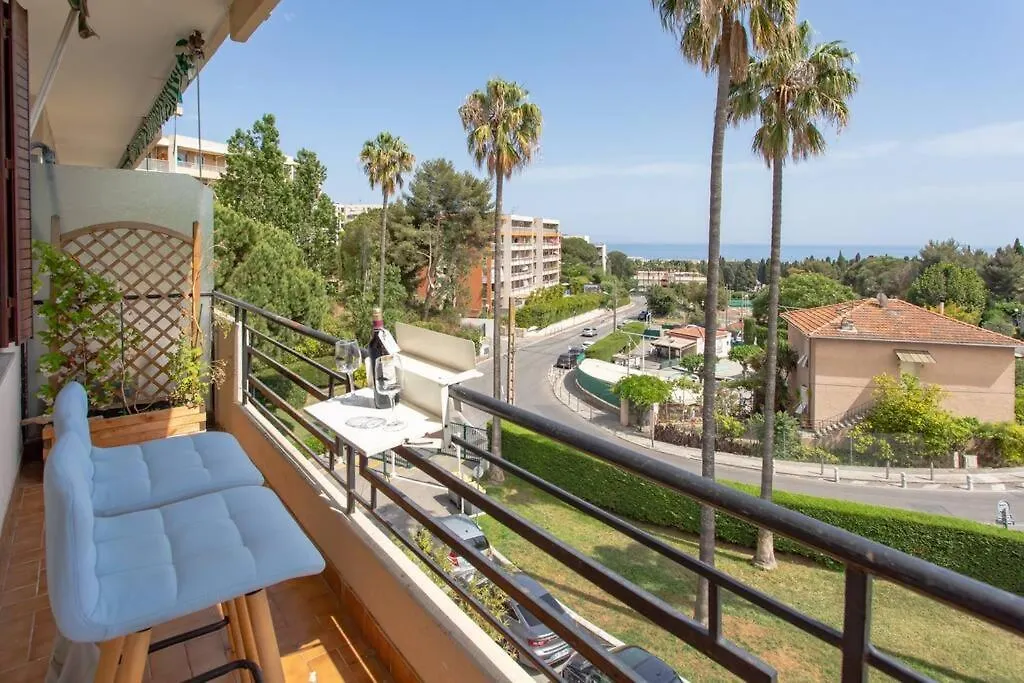 L27 2P Jasmins Sea View Parking & Ac Apartment Nice